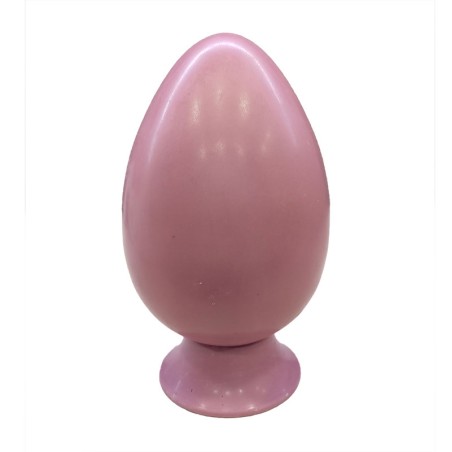 Pink 300g Easter Egg made with White Belcolade Chocolate with Strawberry  Aroma.