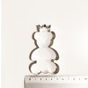 Bear with Crown Metallic Cookie Cutter  9x5,2cm