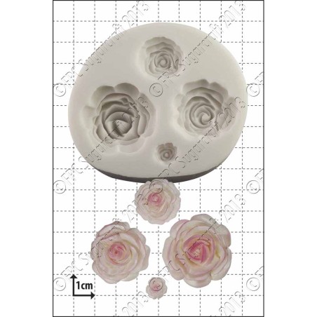 Multi Rose silicone mold by FPC