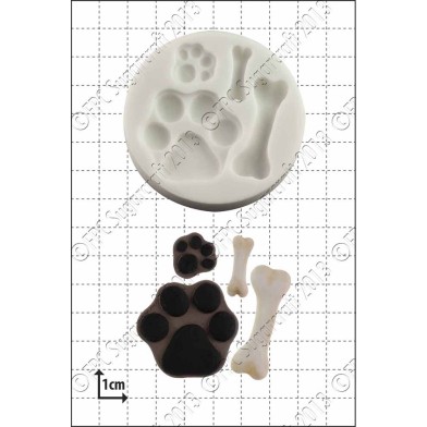 Paws and Bones silicone mold by FPC