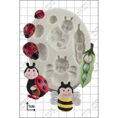 Peapod Baby & Ladybirds Silicone Mould