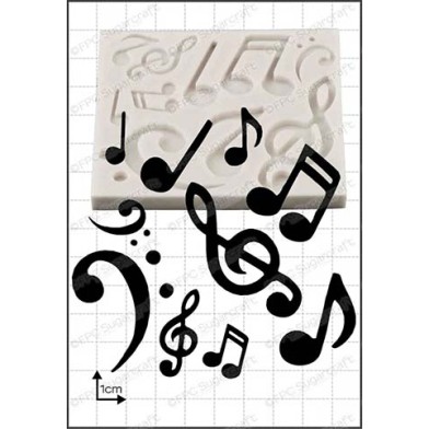 Musical Notes silicone mold by FPC
