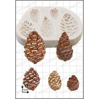 Pine Cones silicone mold by FPC