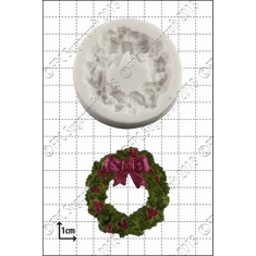 Holly Wreath silicone mold by FPC