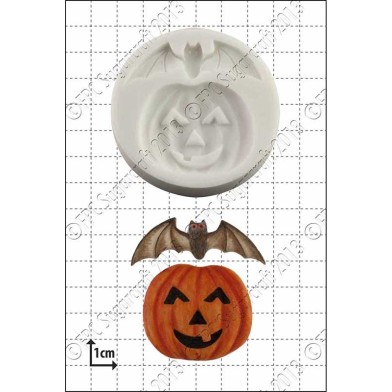 Pumpkin and Bat Silicone Mould