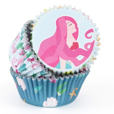 Θήκες για Cupcakes – Γοργόνες 60τεμ της PME