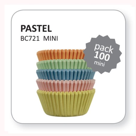 Paper Baking Cases - Mini, Pastel Pk/100
