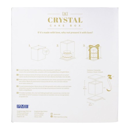 Κουτί CRYSTAL για τούρτες της PME 35εκ. 14in