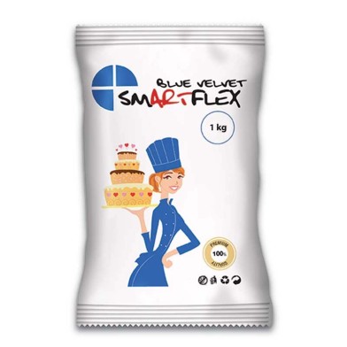 SmartFlex Royal Blue Velvet - Sugarpaste 1kg - Vanilla FLOW PACK