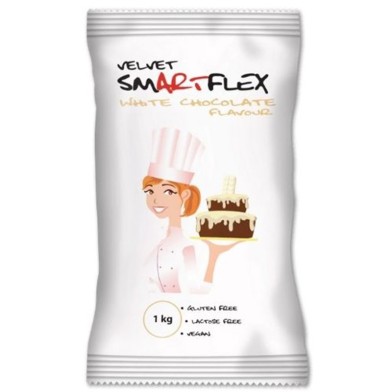 Λευκή Ζαχαρόπαστα SmartFlex Velvet 1κ. Γεύση Λευκής Σοκολάτας FLOW PACK
