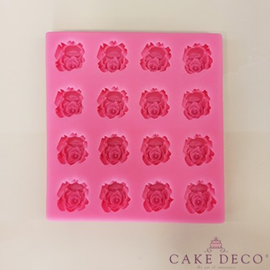 Silicone Mould for 16 Roses of 2,5cm