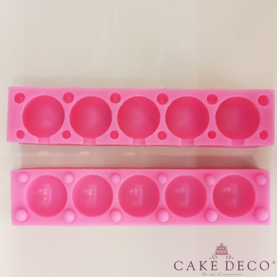 Silicone Mould for 5 Cake Pops/Lollies