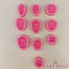Silicone Mould Set for 10 Faces for figure modeling
