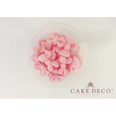 Cake Deco small Baby Pink Bows 1,5-2,5cm - 9 designs - 20pcs