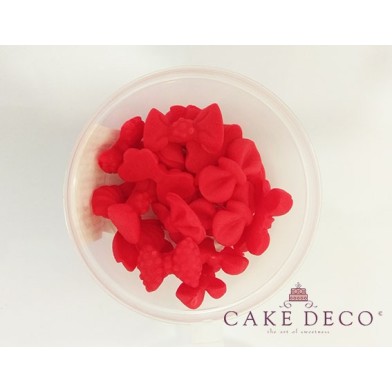 Cake Deco small Red Bows 1,5-2,5cm - 9 designs - 20pcs