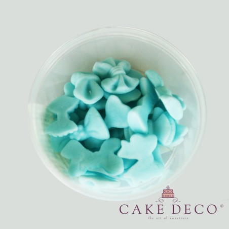 Cake Deco small Baby Blue Bows 1,5-2,5cm - 9 designs - 20pcs