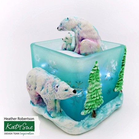 Polar Bear Family Silicone Mould by Katy Sue
