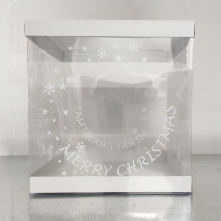 Εκτυπωμένο Κουτί 25xY26,5εκ. για Χριστουγεννιάτικα Σπιτάκια με Λευκό Καπάκι-Πατο