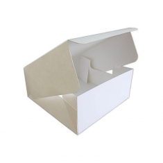 Λευκό Κουτί Γρήγορου Ανοίγματος για γλυκά 17,8 x 17,8 x Y7,6εκ.