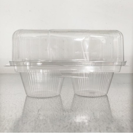 Double Cupcake Clear Container