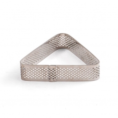 Oval Shaped INOX Perforated Form by Decora, 10 x 6 x h2 cm