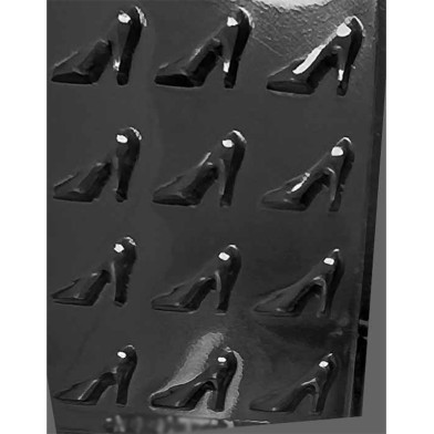 High Heels Shoes Chocolate / Sugarpaste Mold - Dim.: 3,50 x 4,76 x 0,64cm