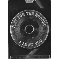 Βινύλιο Just for the Record I Love You Καλούπι για Σοκολατάκια - Ζαχαρόπαστα Δ: 15,58 x 0,95εκ.1
