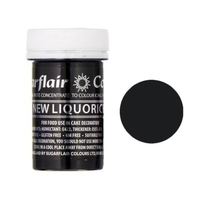 Μαύρο Γλυκόριζας (Liquorice) Συμπυκνωμένο Χρώμα πάστας για αποχρώσεις της SugarFlair 25γρ