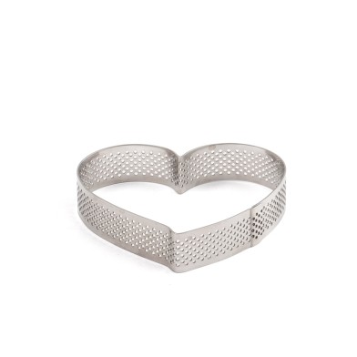 Perforated INOX Heart Baking Form by Decora Dim 10 x 9 x h2 cm
