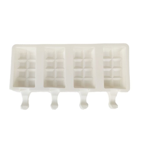 Chocolate Bar Squares Popsicle - Ice Cream Silicone Mould H9,2cm 154g