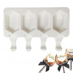 Hexagon Popsicle - Ice Cream Silicone Mould H6,5cm 77g