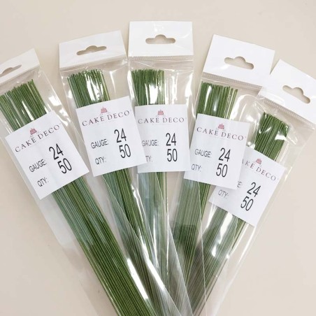 Νο.24 Πράσινα Σύρματα Λουλουδιών 50 τεμ. Ιαπωνικά