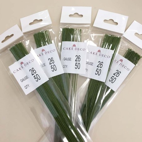 Νο.26 Πράσινα Σύρματα Λουλουδιών 50 τεμ. Ιαπωνικά