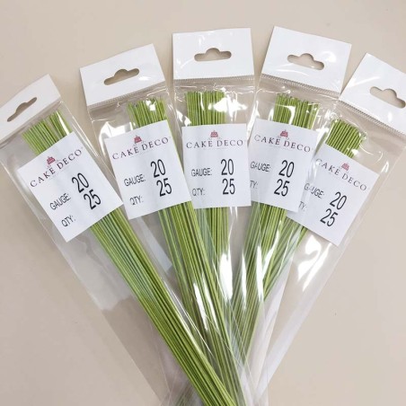Νο.20 Ανοιχτό Πράσινο Σύρματα Λουλουδιών 25 τεμ. Ιαπωνικά