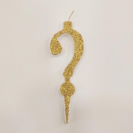 Gold Glitter Birthday Candle with Number 9