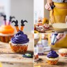 Witch Set of 6 Halloween Edible Decorations by Decora Dim. 3,5cm