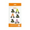 Witch of 6 Halloween Edible Decorations by Decora Dim. 3,5cm
