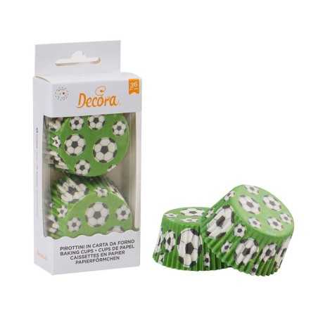 Soccer Cupcake - Baking Cases 36 pcs, D 50 x h32 mm