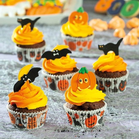 Halloween Pumpkin, Witch, Ghost Cupcake Baking Cases
36 pcs, D 50 x h32 mm