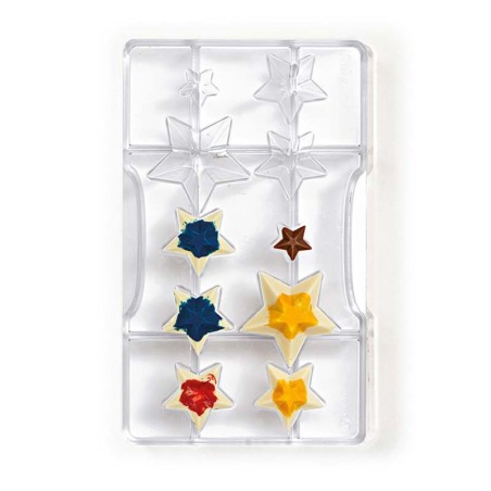 Stars Chocolate Mould with 10 cav., by Decora