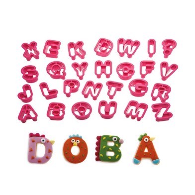 Kit 27 Alphabet Cookie Cutters by Decora Dim. Η5,2cm