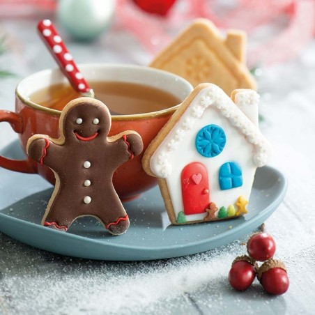 Gingergread Man & House Set οf 2 Cookie Cutters by Decora 7-8cm
