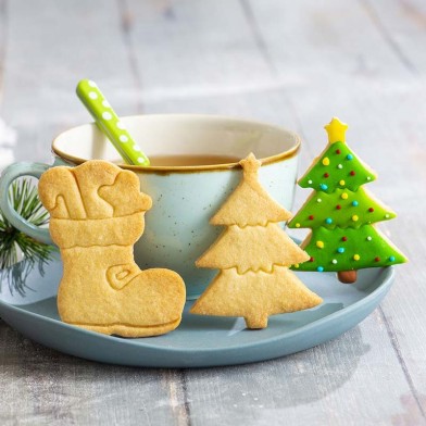 Christmas Tree and Boot Set of 2 Cookie Cutter by Decora Dim. 8-8,5cm