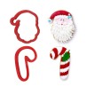 Santa Claus and Candy Cane Set of 2 Cookie Cutters by Decora Dim. 8-8,5cm