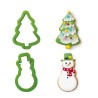 Christmas Tree and Snowman Plastic Cookie Cutters Set of 2 by Decora Dim. 8-8,5cm