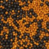 Orange/Black Mini Sugar Pearls by Decora Dim. 100g