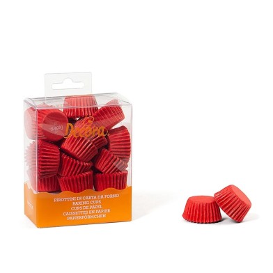 Super Mini Red Baking Cups for Bon Bons by Decora 200pcs Dim. D27 x H17mm
