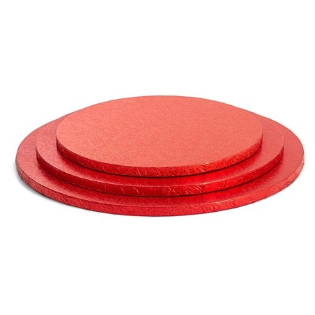 Red Round Cakeboard D. 25 x H1,2cm