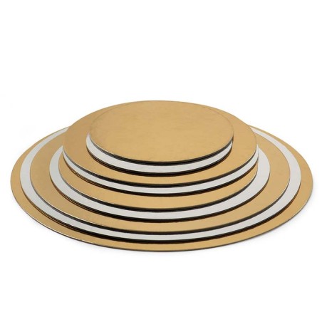 D30cm Round Double Face Gold/Silver Cake Boards 1,5mm thick 1pc