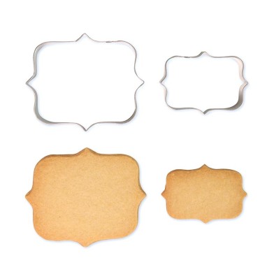 Square with edge Cookie & Cake Plaque Style 1 Set of 2